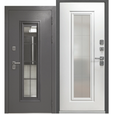 Дверь входная Ferroni TERMO 4 Букле графит - Эмалит белый с терморазрывом Дверь входная Ferroni TERMO 4 Букле графит - Эмалит белый с терморазрывом